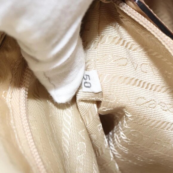 PRADA Shoulder Bag Patent leather Beige Auth ti3531 - Picture 13 of 16